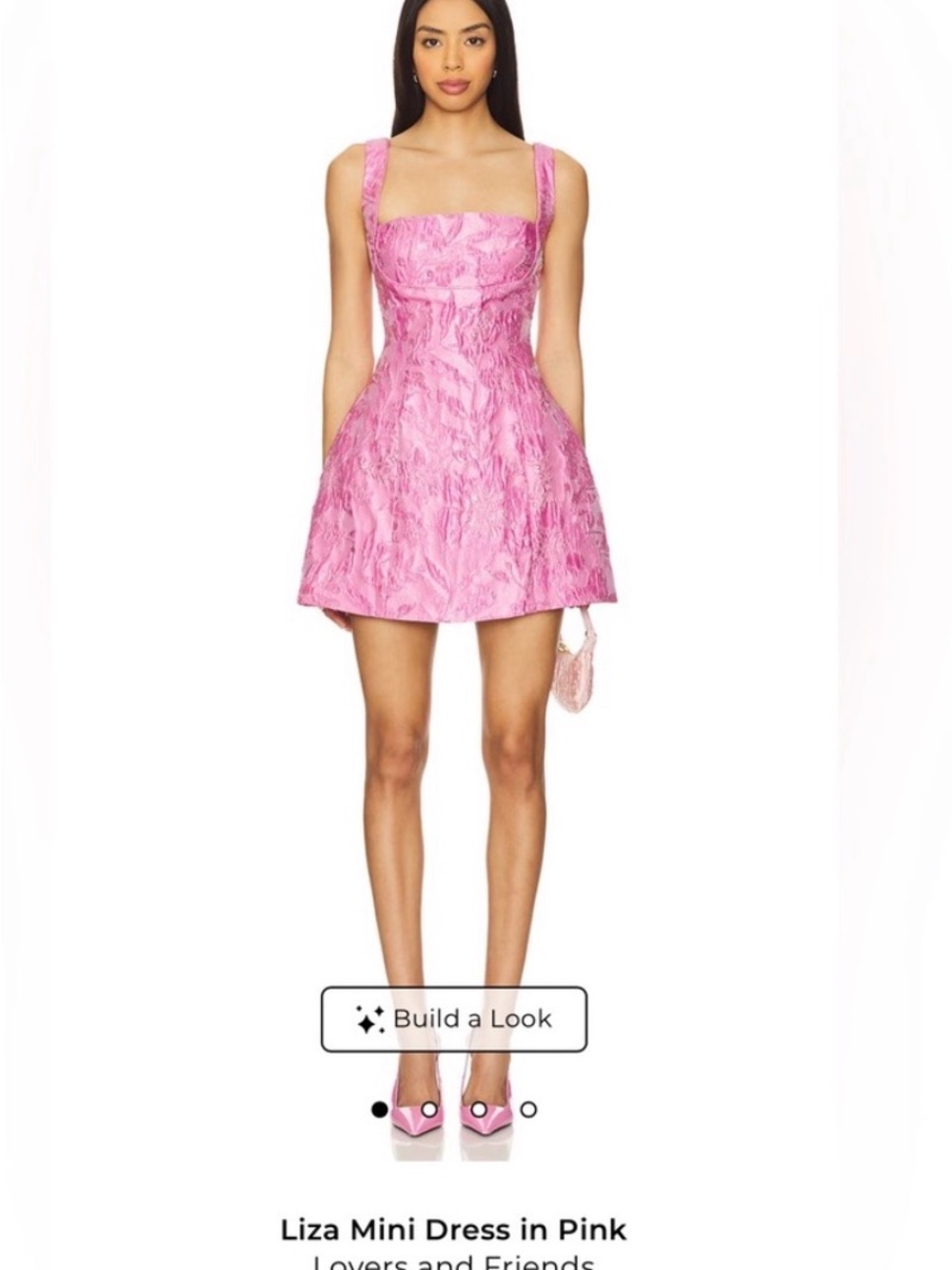 Lovers + Friends Pink Textured Liza Mini Dress size XS